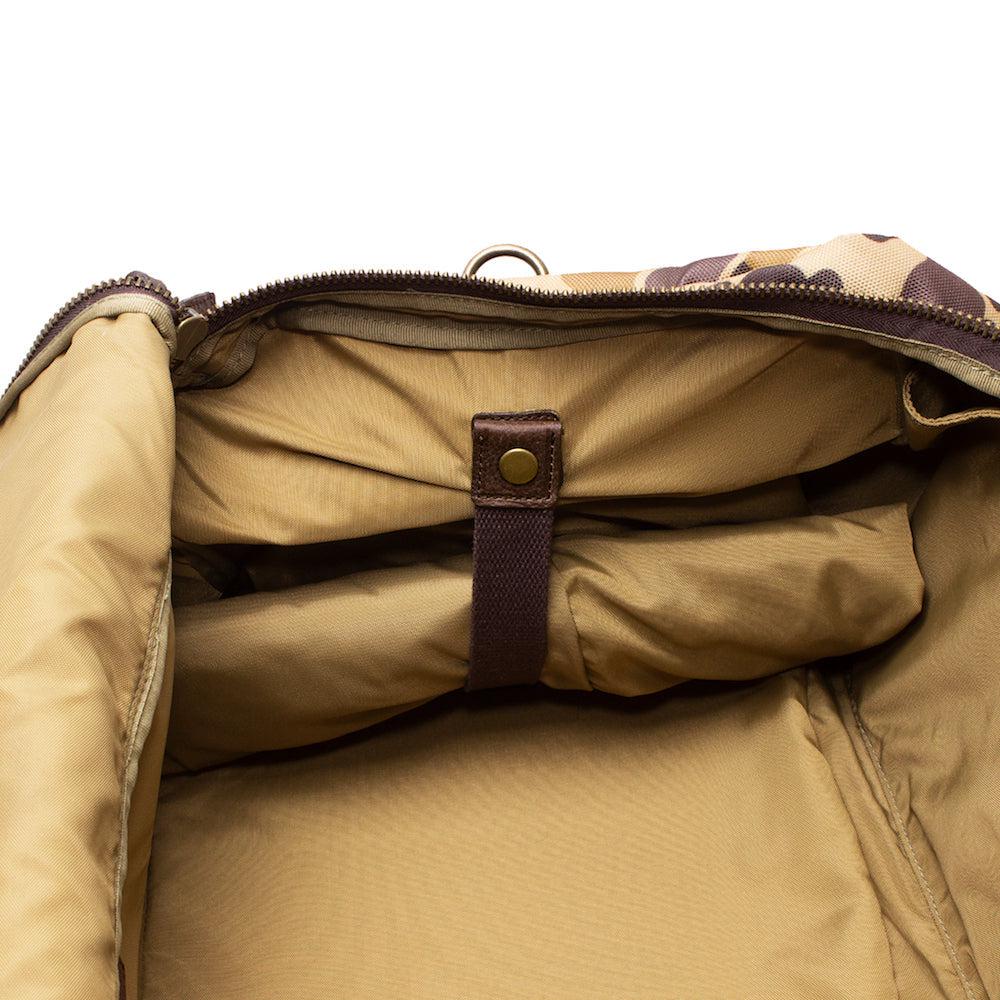 Campaign Waxed Canvas Large Duffle Bag-Bags > Duffle Bag > Waxed Canvas-Smoke-Vintage Camo-Mission Mercantile Leather Goods