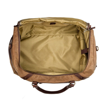 Campaign Waxed Canvas Large Duffle Bag-Bags > Duffle Bag > Waxed Canvas-Smoke-Brown-Mission Mercantile Leather Goods