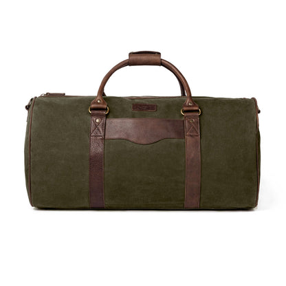 Campaign Waxed Canvas Large Field Duffle Bag-Bags > Duffle Bag > Waxed Canvas-Smoke-Forest-Mission Mercantile Leather Goods