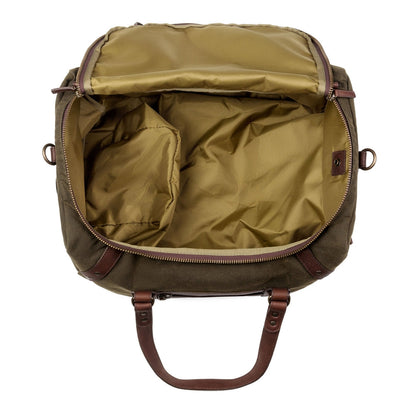 Campaign Waxed Canvas Medium Duffle Bag-Bags > Duffle Bag > Waxed Canvas-Smoke-Forest-Mission Mercantile Leather Goods