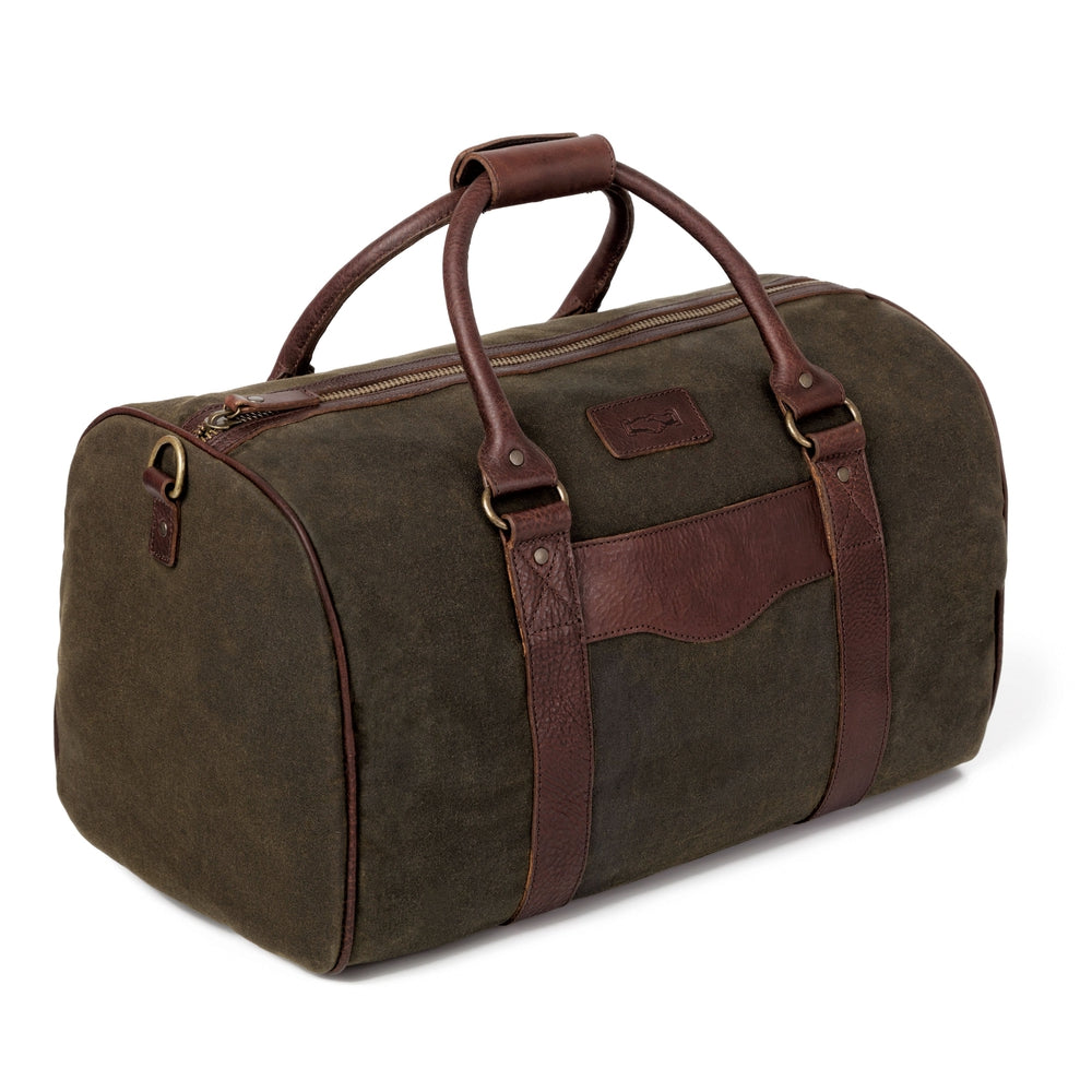 Campaign Waxed Canvas Medium Field Duffle Bag-Bags > Duffle Bag > Waxed Canvas-Smoke-Forest-Mission Mercantile Leather Goods
