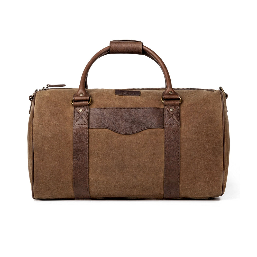 Campaign Waxed Canvas Medium Field Duffle Bag-Bags > Duffle Bag > Waxed Canvas-Smoke-Brown-Mission Mercantile Leather Goods