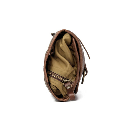 Campaign Waxed Canvas Roll-Up Shave Kit-Bags > Toiletry Bag > Waxed Canvas-Smoke-Brown-Mission Mercantile Leather Goods