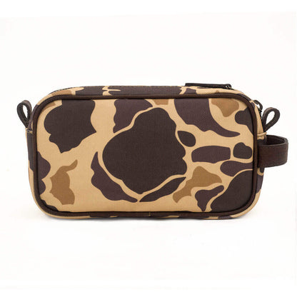 Campaign Waxed Canvas Shave Kit-Bags > Toiletry Bag > Waxed Canvas-Campaign-Smoke-Vintage Camo-Mission Mercantile Leather Goods