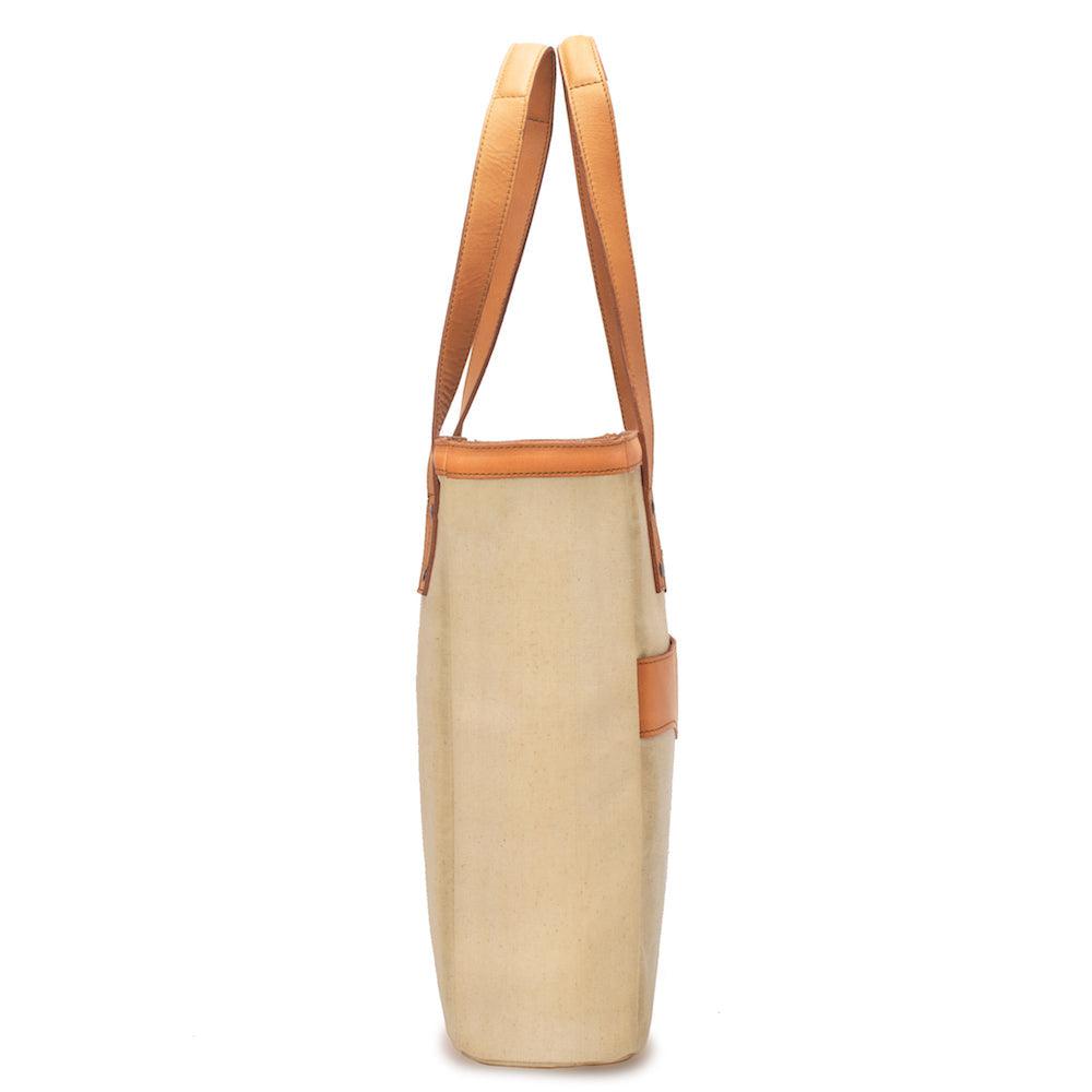 Campaign Waxed Canvas Two Bottle Wine Tote-Accessories > Beverage Carriers & Coolers > Leather-Saddle-Sand-Mission Mercantile Leather Goods