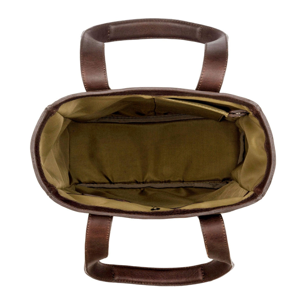 Campaign Waxed Canvas Two Bottle Wine Tote-Accessories > Beverage Carriers & Coolers > Leather-Smoke-Brown-Mission Mercantile Leather Goods