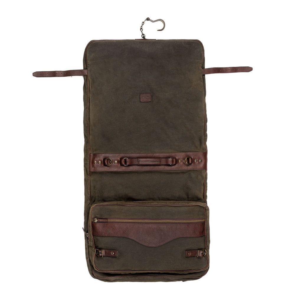 Campaign Waxed Canvas Valet Bag-Bags > Luggage > Waxed Canvas-Smoke-Forest-Mission Mercantile Leather Goods