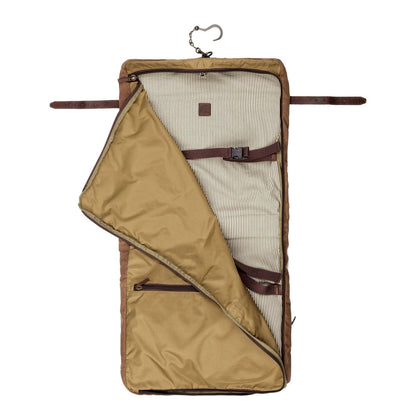 Campaign Waxed Canvas Valet Bag-Bags > Luggage > Waxed Canvas-Smoke-Brown-Mission Mercantile Leather Goods