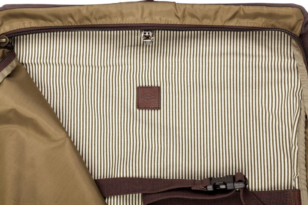 Campaign Waxed Canvas Valet Bag-Bags > Luggage > Waxed Canvas-Smoke-Brown-Mission Mercantile Leather Goods