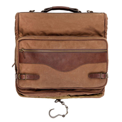 Campaign Waxed Canvas Valet Bag-Bags > Luggage > Waxed Canvas-Smoke-Brown-Mission Mercantile Leather Goods