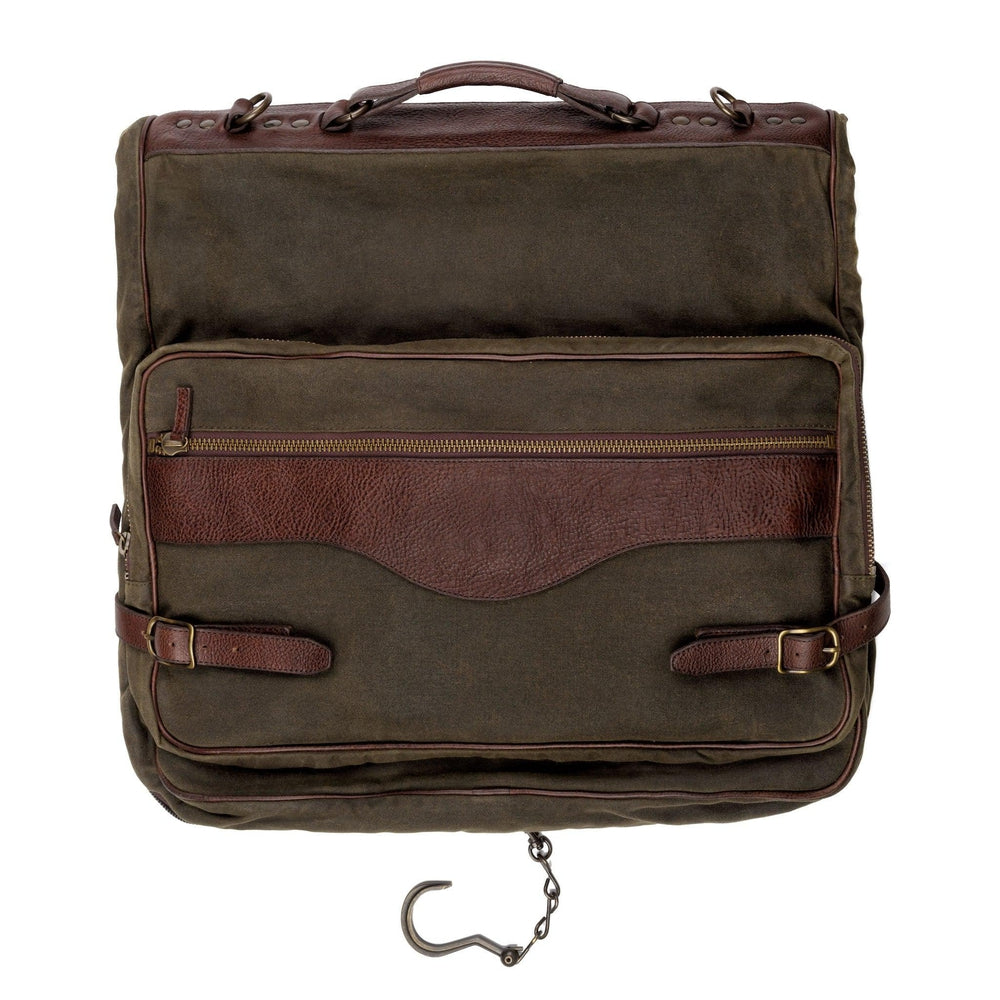 Campaign Waxed Canvas Valet Bag-Bags > Luggage > Waxed Canvas-Smoke-Forest-Mission Mercantile Leather Goods