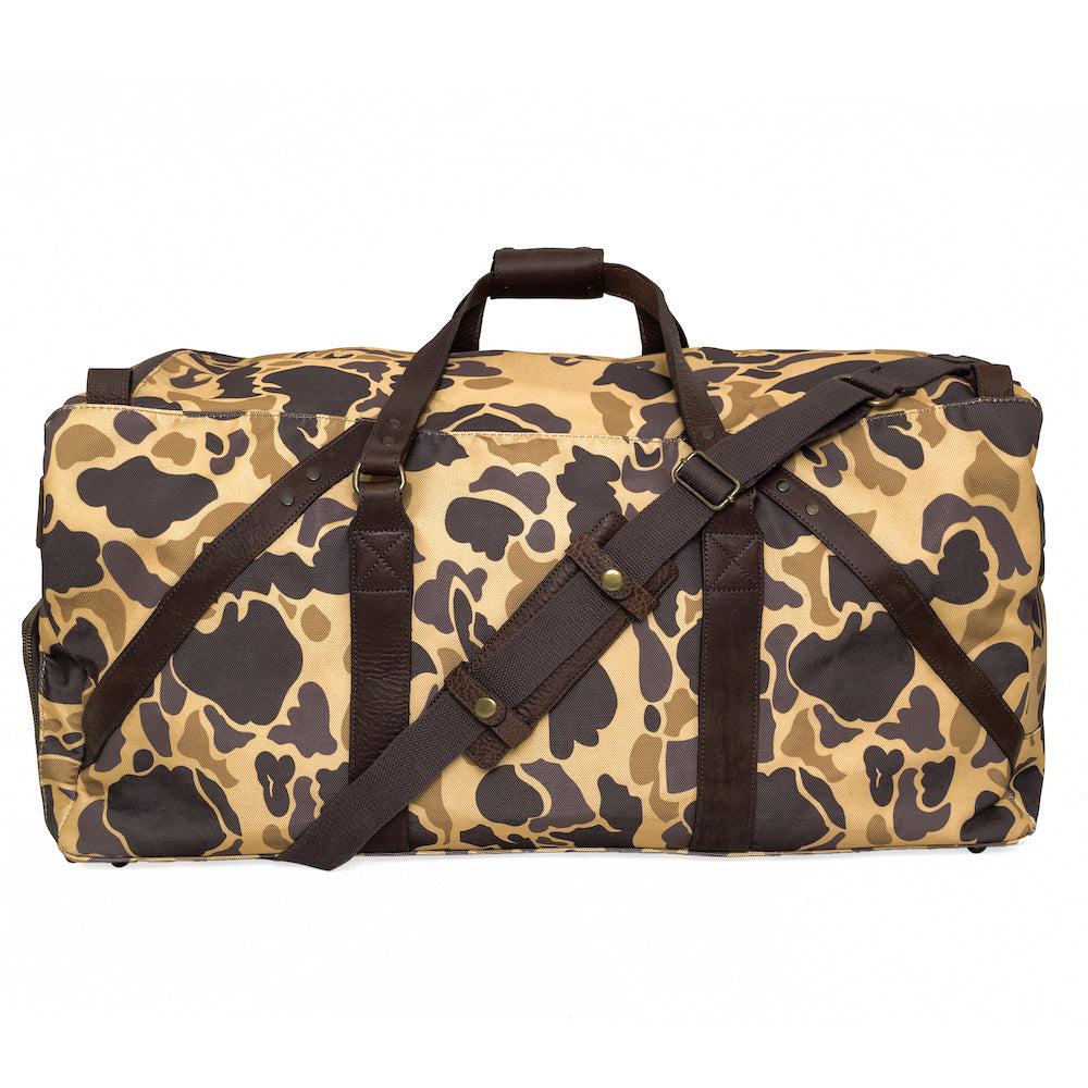 Campaign Waxed Canvas X-Large Duffle Bag-Bags > Duffle Bag > Waxed Canvas-Campaign-Smoke-Vintage Camo-Mission Mercantile Leather Goods