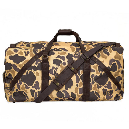 Campaign Waxed Canvas X-Large Duffle Bag-Bags > Duffle Bag > Waxed Canvas-Campaign-Smoke-Vintage Camo-Mission Mercantile Leather Goods