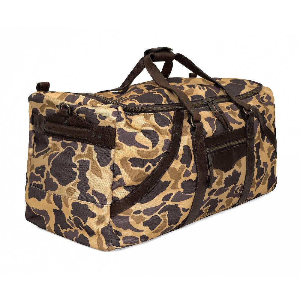 Campaign Waxed Canvas X-Large Duffle Bag-Bags > Duffle Bag > Waxed Canvas-Campaign-Smoke-Vintage Camo-Mission Mercantile Leather Goods