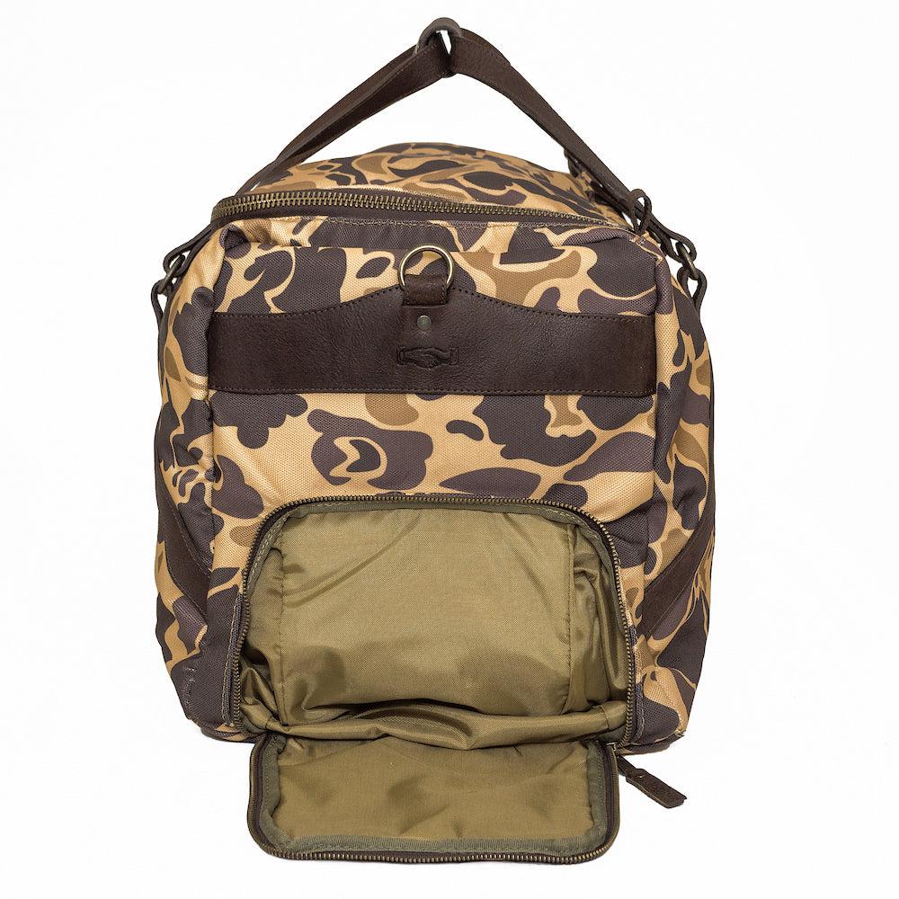 Campaign Waxed Canvas X-Large Duffle Bag-Bags > Duffle Bag > Waxed Canvas-Campaign-Smoke-Vintage Camo-Mission Mercantile Leather Goods
