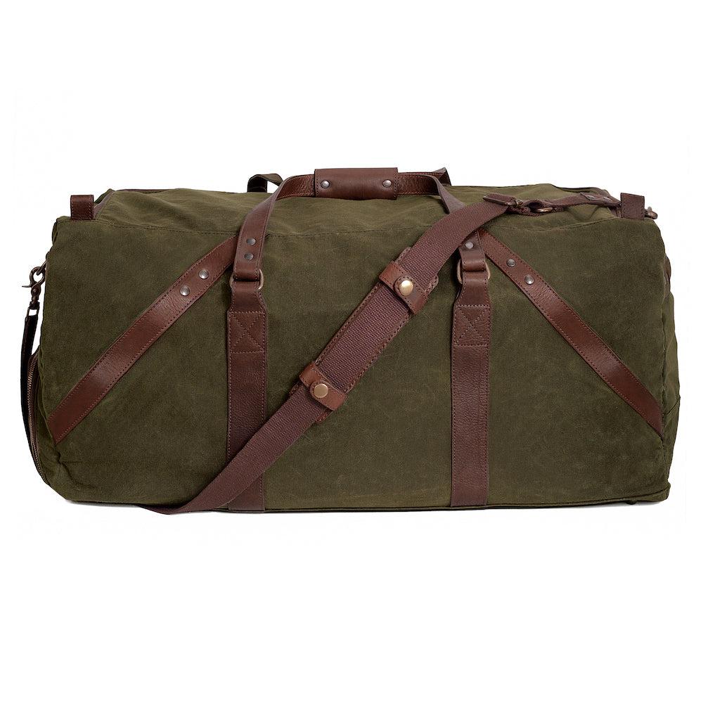 Campaign Waxed Canvas X-Large Duffle Bag-Bags > Duffle Bag > Waxed Canvas-Campaign-Smoke-Forest-Mission Mercantile Leather Goods