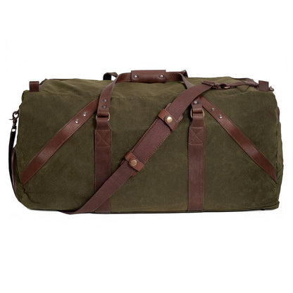 Campaign Waxed Canvas X-Large Duffle Bag-Bags > Duffle Bag > Waxed Canvas-Campaign-Smoke-Forest-Mission Mercantile Leather Goods
