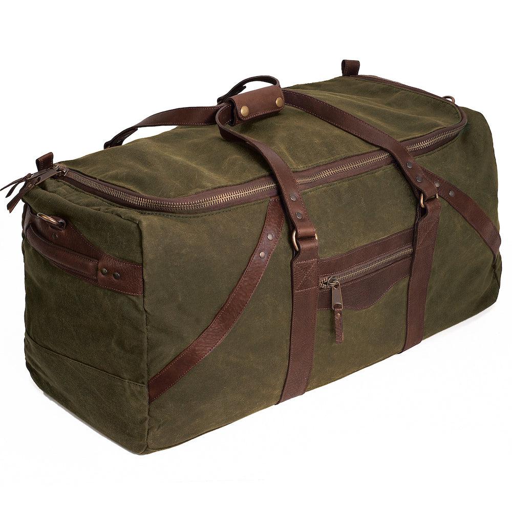 Campaign Waxed Canvas X-Large Duffle Bag-Bags > Duffle Bag > Waxed Canvas-Campaign-Smoke-Forest-Mission Mercantile Leather Goods