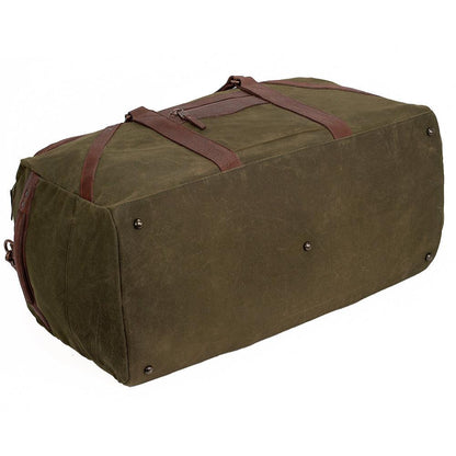 Campaign Waxed Canvas X-Large Duffle Bag-Bags > Duffle Bag > Waxed Canvas-Campaign-Smoke-Forest-Mission Mercantile Leather Goods