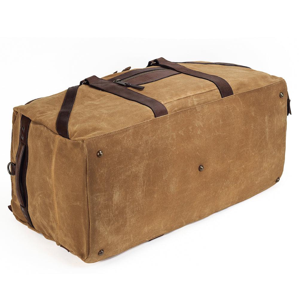 Campaign Waxed Canvas X-Large Duffle Bag-Bags > Duffle Bag > Waxed Canvas-Campaign-Smoke-Brown-Mission Mercantile Leather Goods