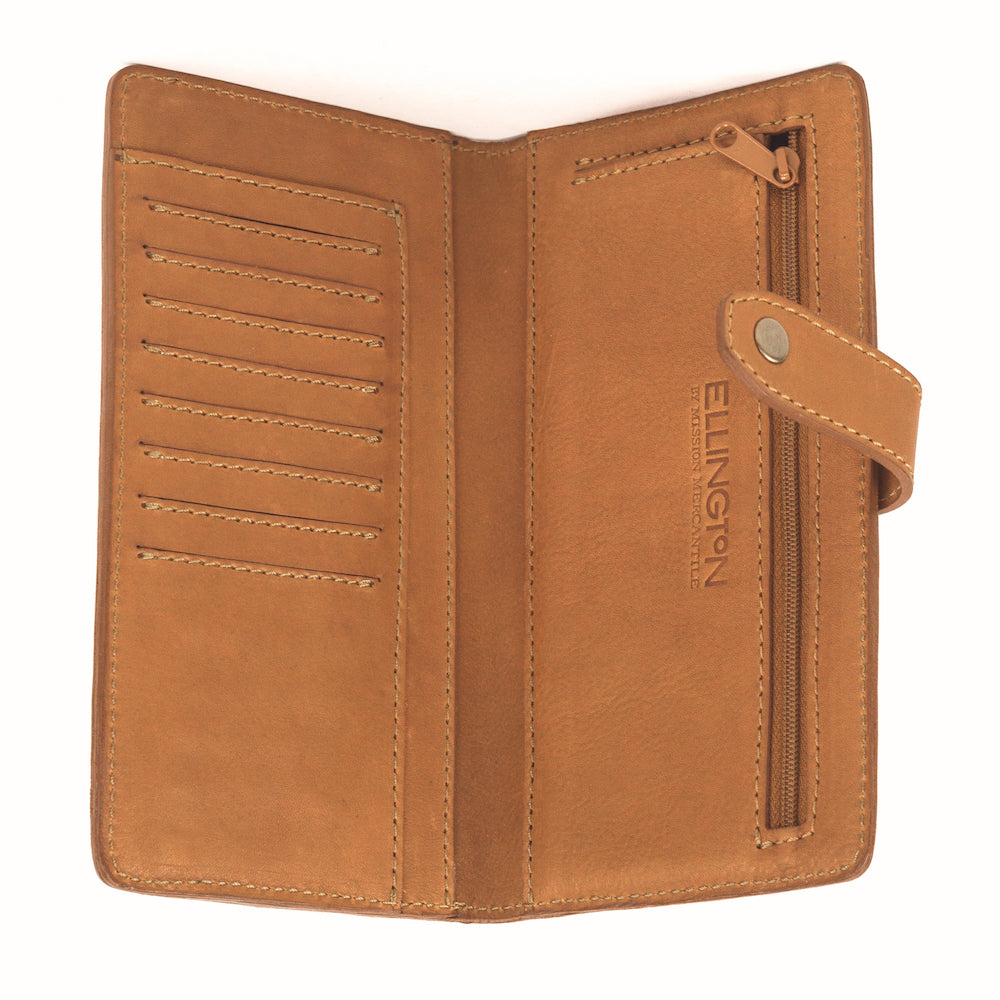 Ellington Leather Eleanor Wallet-Bags > Handbag > Leather-Mission Mercantile-Maple-Mission Mercantile Leather Goods