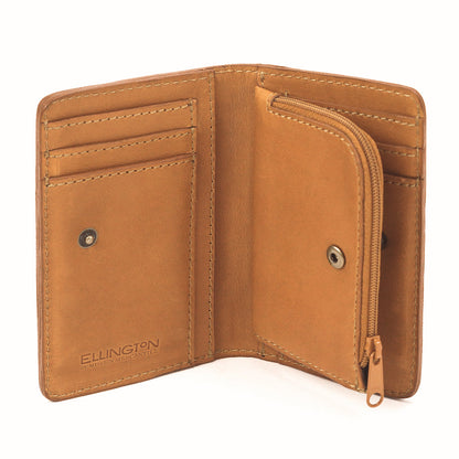 Ellington Leather Compact Wallet-Bags > Handbag > Leather-Mission Mercantile-Maple-Mission Mercantile Leather Goods