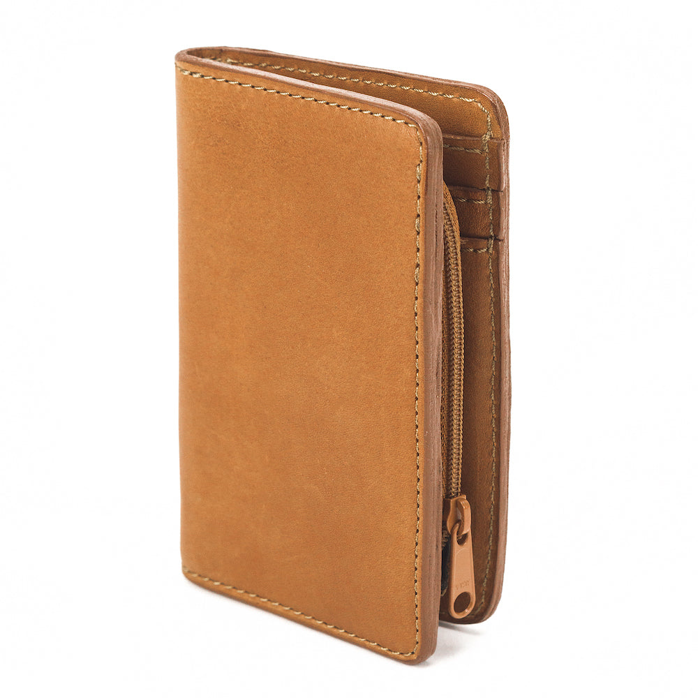 Ellington Leather Compact Wallet-Bags > Handbag > Leather-Mission Mercantile-Maple-Mission Mercantile Leather Goods