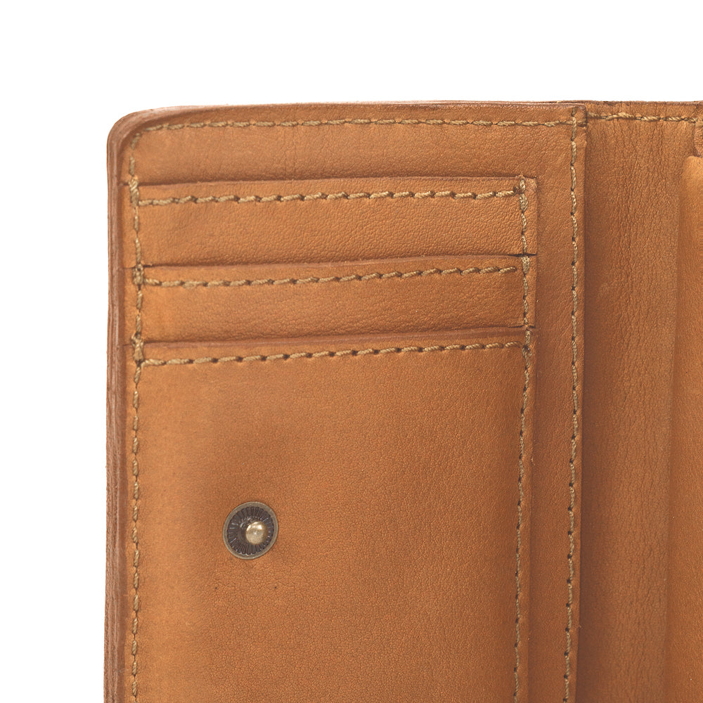 Ellington Leather Compact Wallet-Bags > Handbag > Leather-Mission Mercantile-Maple-Mission Mercantile Leather Goods