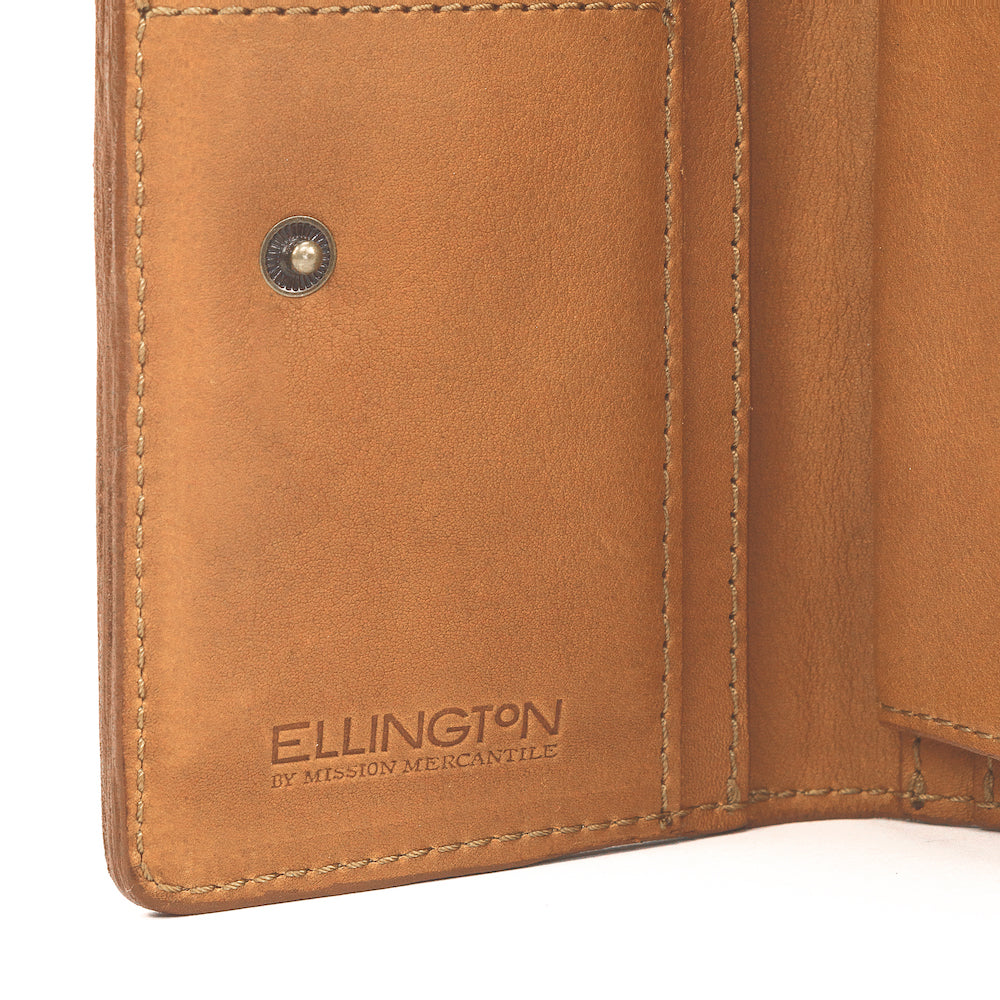 Ellington Leather Compact Wallet-Bags > Handbag > Leather-Mission Mercantile-Maple-Mission Mercantile Leather Goods