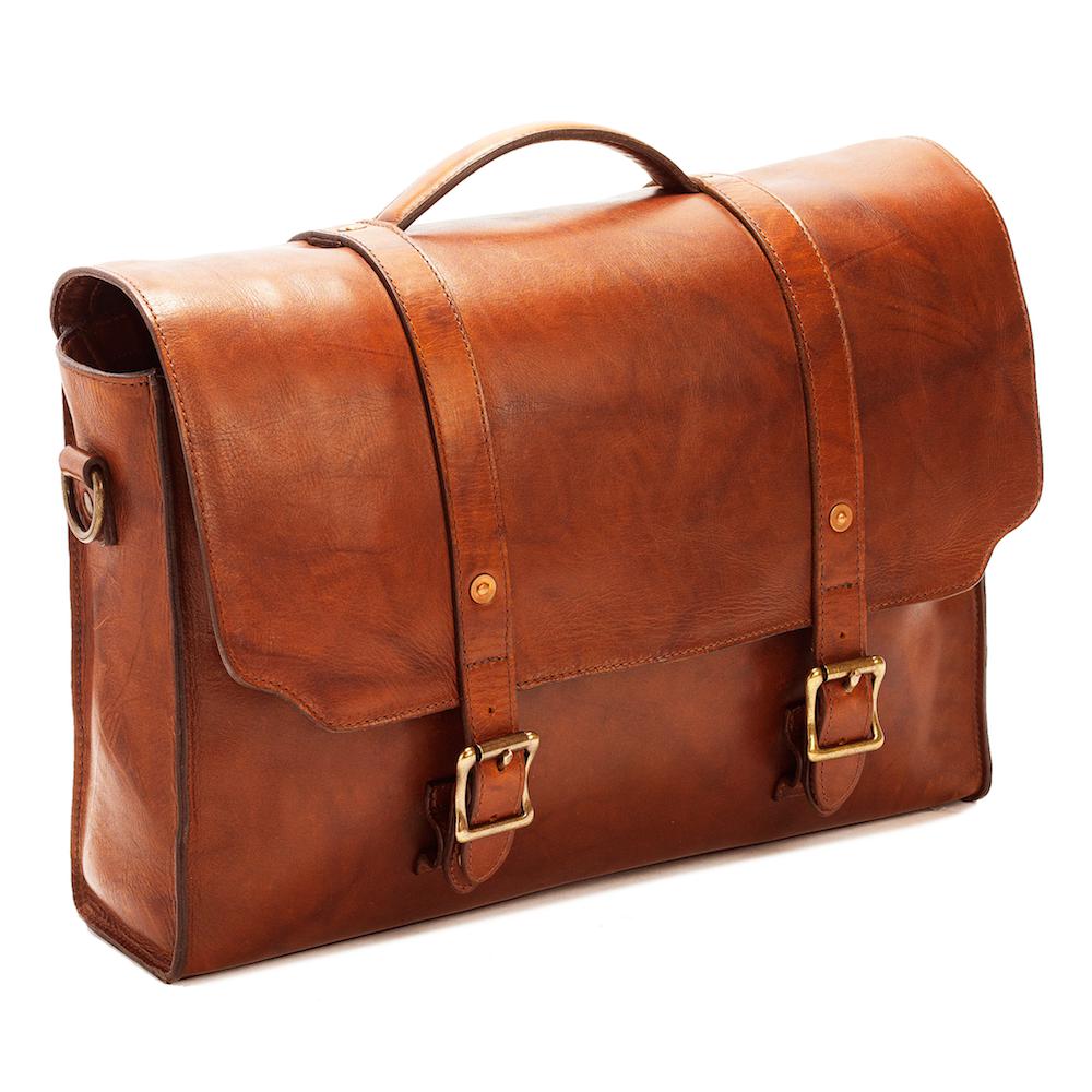 Heritage Leather Briefcase-Bags > Briefcase > Leather-Hickory-Mission Mercantile Leather Goods