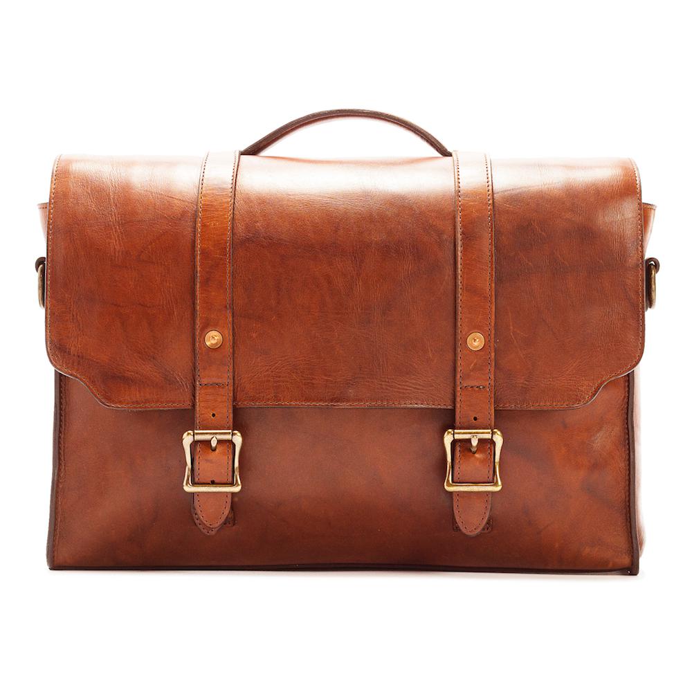 Heritage Leather Briefcase-Bags > Briefcase > Leather-Hickory-Mission Mercantile Leather Goods