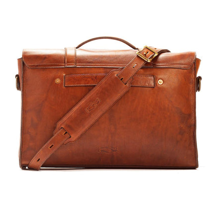 Heritage Leather Briefcase-Bags > Briefcase > Leather-Hickory-Mission Mercantile Leather Goods