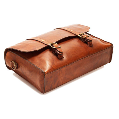Heritage Leather Briefcase-Bags > Briefcase > Leather-Hickory-Mission Mercantile Leather Goods