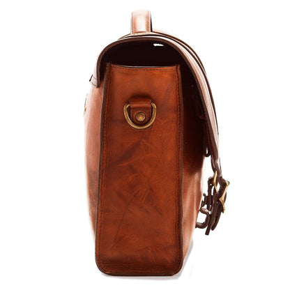 Heritage Leather Briefcase-Bags > Briefcase > Leather-Hickory-Mission Mercantile Leather Goods