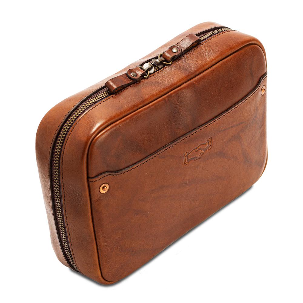 Heritage Leather Doc Electronics Organizer / Dopp Kit-Accessories > Office & Tech > Leather-Hickory-Mission Mercantile Leather Goods