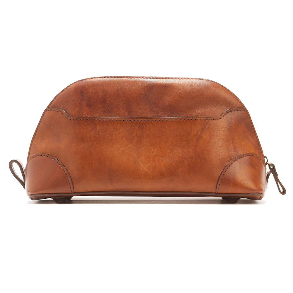Heritage Leather Stateroom Wash Bag-Bags > Toiletry Bag > Leather-Hickory-Mission Mercantile Leather Goods