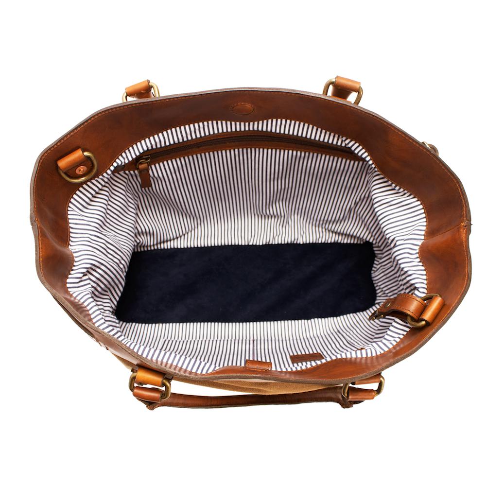 Heritage Waxed Canvas Commuter Tote-Bags > Handbag > Waxed Canvas-Hickory-Brown-Mission Mercantile Leather Goods
