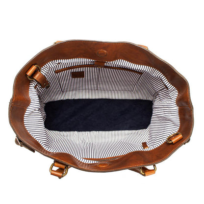 Heritage Waxed Canvas Commuter Tote-Bags > Handbag > Waxed Canvas-Hickory-Brown-Mission Mercantile Leather Goods