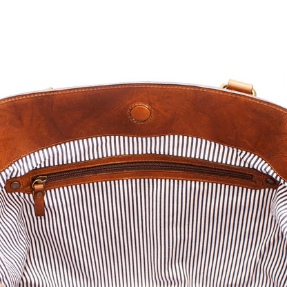 Heritage Waxed Canvas Commuter Tote-Bags > Handbag > Waxed Canvas-Hickory-Brown-Mission Mercantile Leather Goods