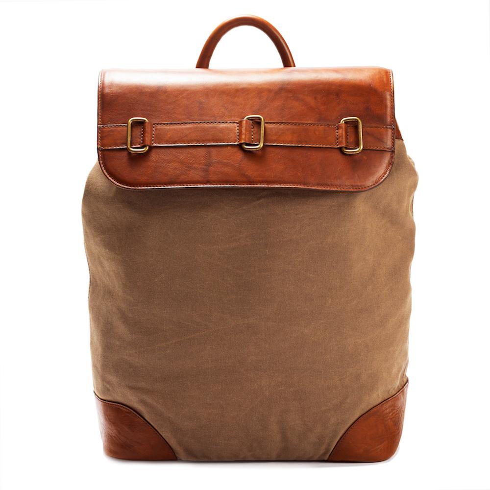 Heritage Waxed Canvas Steamer Backpack No. 2-Bags > Backpack > Waxed Canvas-Hickory-Brown-Mission Mercantile Leather Goods