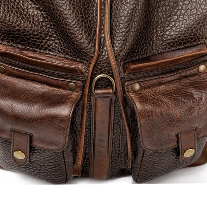 Theodore Leather Backpack-Bags > Backpack > Leather-Espresso-Mission Mercantile Leather Goods