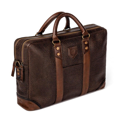 Theodore Leather Briefcase-Bags > Briefcase > Leather-Espresso-Mission Mercantile Leather Goods