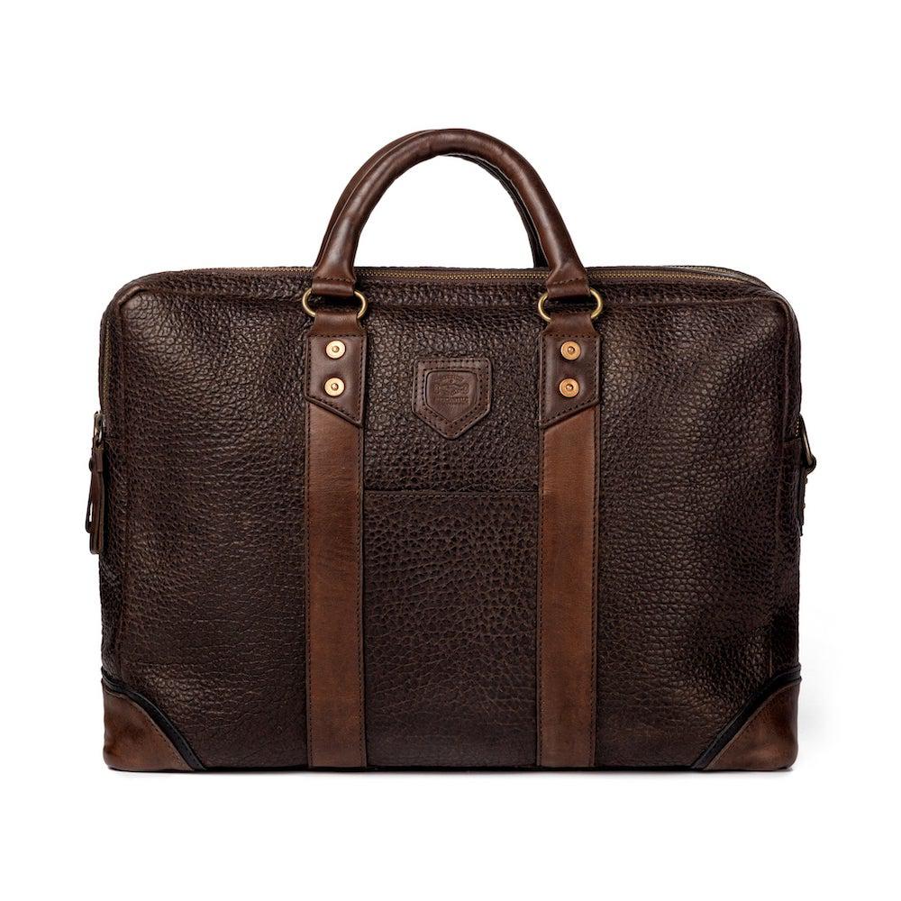 Theodore Leather Briefcase-Bags > Briefcase > Leather-Espresso-Mission Mercantile Leather Goods