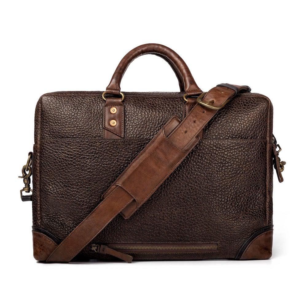 Theodore Leather Briefcase-Bags > Briefcase > Leather-Espresso-Mission Mercantile Leather Goods