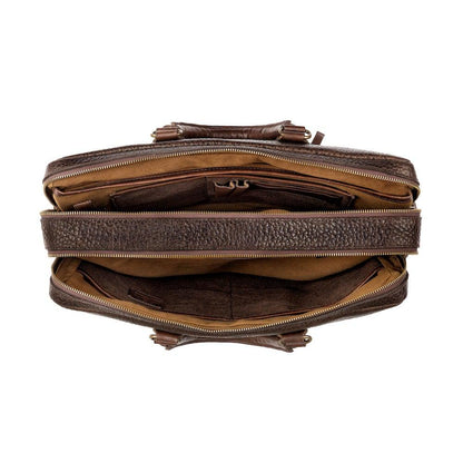 Theodore Leather Briefcase-Bags > Briefcase > Leather-Espresso-Mission Mercantile Leather Goods