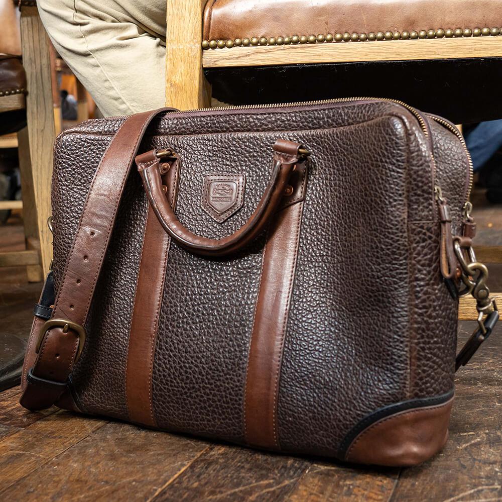 Theodore Leather Briefcase-Bags > Briefcase > Leather-Espresso-Mission Mercantile Leather Goods