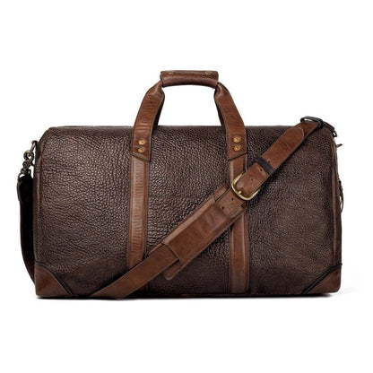 Theodore Leather Duffle Bag-Bags > Duffle Bag > Leather-Espresso-Mission Mercantile Leather Goods