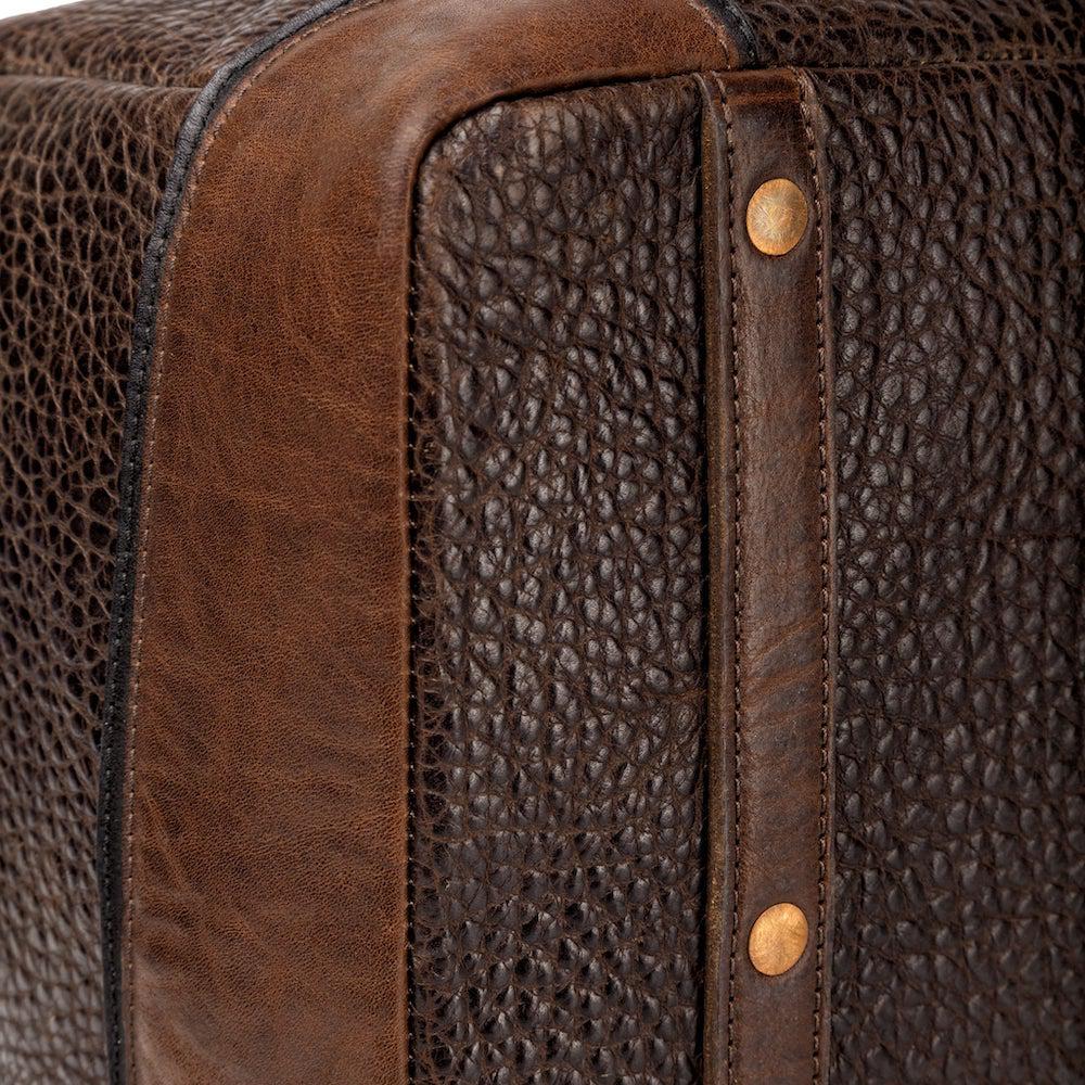 Theodore Leather Duffle Bag-Bags > Duffle Bag > Leather-Espresso-Mission Mercantile Leather Goods