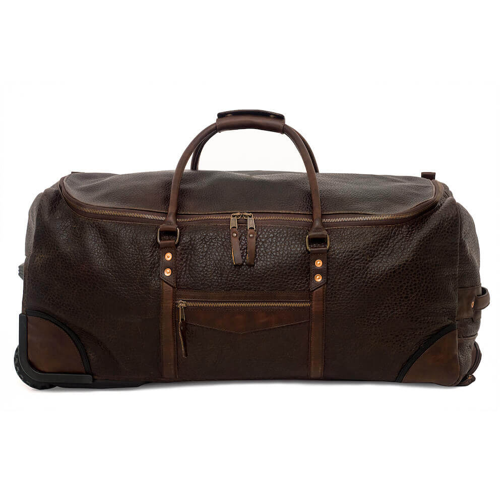 Theodore Leather Large Roller Duffle Bag-Bags > Duffle Bag > Leather-Mission Mercantile-Espresso-Mission Mercantile Leather Goods