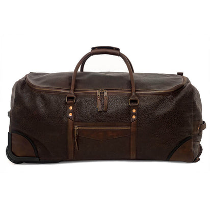Theodore Leather Large Roller Duffle Bag-Bags > Duffle Bag > Leather-Mission Mercantile-Espresso-Mission Mercantile Leather Goods